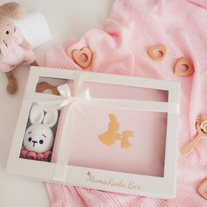Подарочный набор новорожденной малышке с альбомом, подарок на выписку, подарок на рождение девочки, подарок на гендер-пати, MamaRada Box