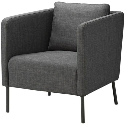 Кресло икеа экерё, 71 x 73 см, обивка: текстиль, цвет: шифтебу темно-серый