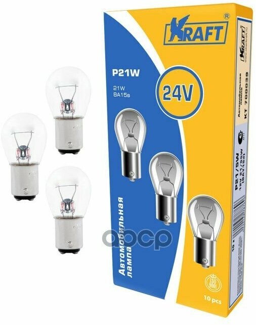 Лампа 24v P21w 21w Ba15s Kraft 1 Шт. Картон Kt700043 Kraft арт. KT700043