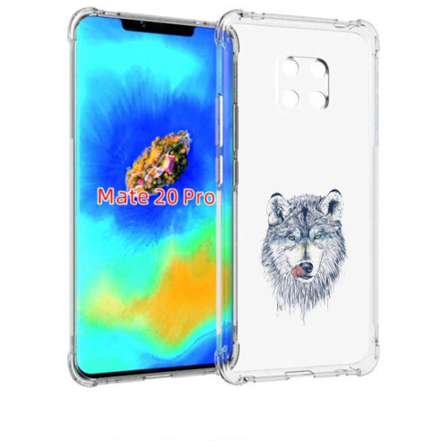 Чехол задняя панель накладка бампер MyPads голодгый волк для Huawei Mate 20 Pro/Mate 20 RS 6.39