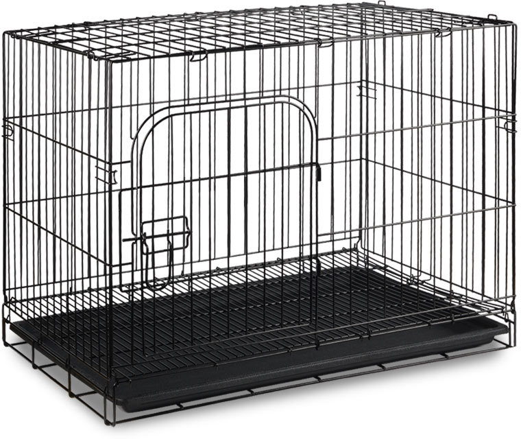 Triol клетка для собак и кошек эмалированная, черный (770x560x640 мм) - фото №4