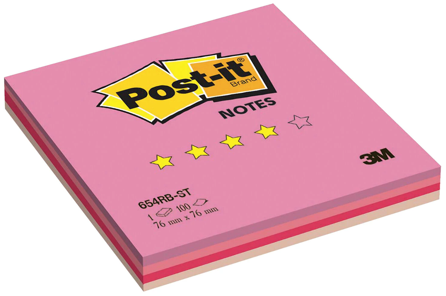  ( ) 3M Post-it Classic " ", 76x76, 4 , 100  (654RB-ST)