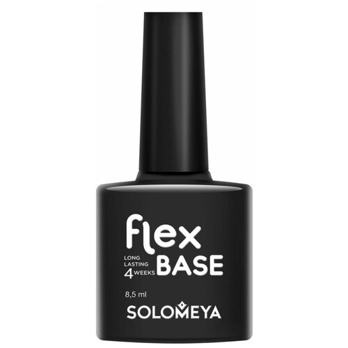 верхнее покрытие для гель лаков solomeya ультрастойкое верхнее покрытие solomeya flex top gel на основе нано каучукового материала Solomeya Базовое покрытие Flex Base Gel, прозрачный, 8.5 мл