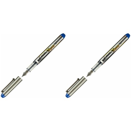 Ручка перьевая PILOT одноразовая SVP-4M V-Pen, синие чернила, 0,58мм 2 шт.