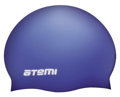 Шапочка для плавания Atemi, силикон (массаж.), ярко-синий, Dc505