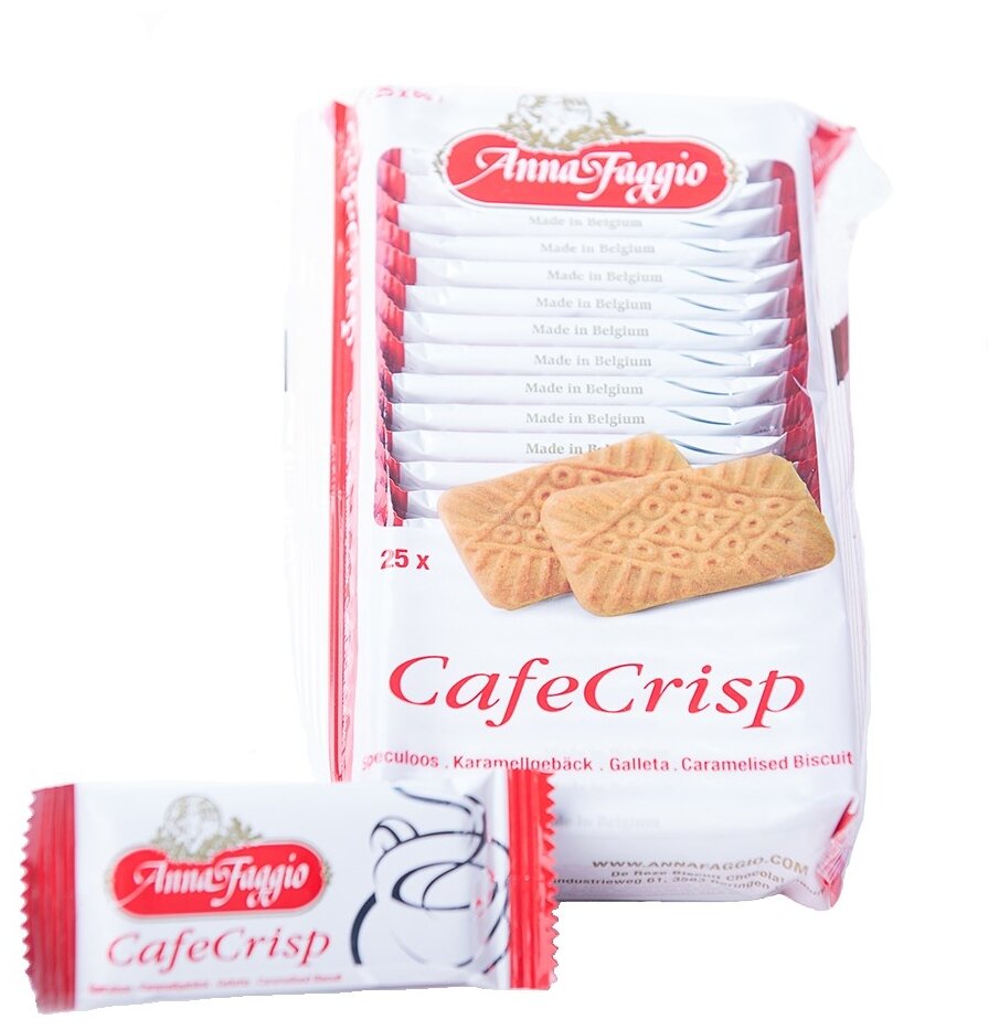 ANNA FAGGIO/ Печенье CafeCrisp карамельное, 25 шт/уп., 150 г - фотография № 1