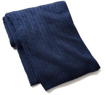Cable Polo Cashmere Navy Плед