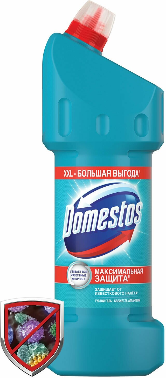 Чистящее средство 1,5 л DOMESTOS (Доместос) "Свежесть Атлантики", с отбеливающим эффектом, 67683281