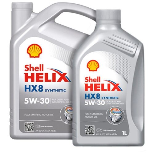 фото Синтетическое моторное масло shell helix hx8 synthetic 5w-30, 5 л