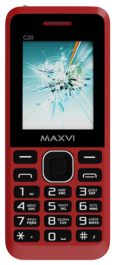 Мобильный Телефон Maxvi C20 красный .