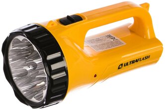 Ultraflash Фонари LED3816SM фонарь аккум. 220В, желт., 9LED, 2 режима, SLA, пласт., коробка