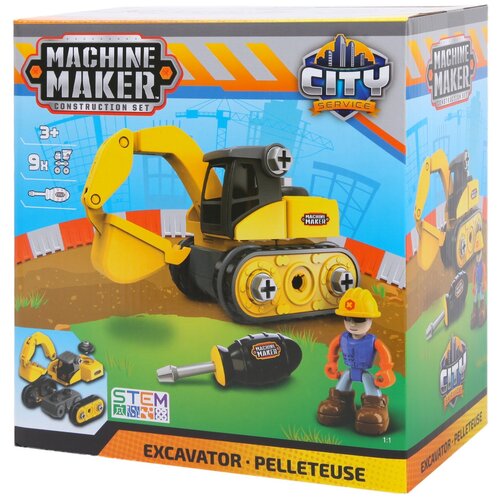 Конструктор Machine Maker Junior Builder 40013 Excavator Экскаватор, 10 дет. машина конструктор погрузчик junior builder