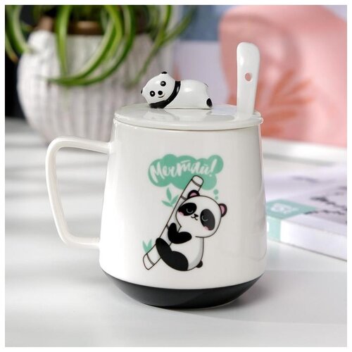 фото Кружка "мечтай", с крышкой и ложкой, 350 мл 4621645 дорого внимание