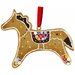 Елочная игрушка ErichKrause Конь-пряничек 45916, коричневый, 6 см