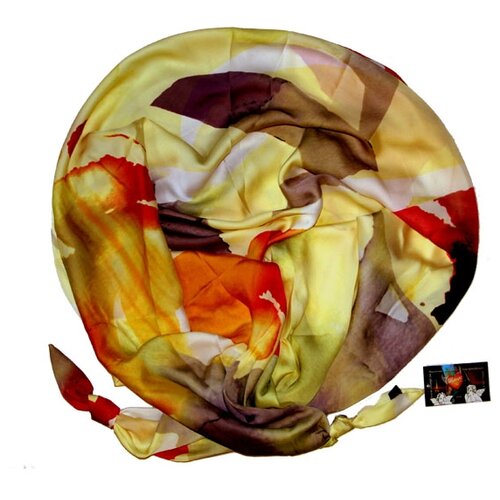 фото Двойной шарф-долька оланж ассорти серия марокко с узелками оа-dolk a-z-100