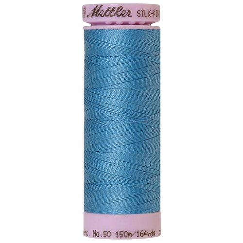 Нить для машинного квилтинга SILK-FINISH COTTON 50, 150 м 100% хлопок 0338 Reef Blue ( 9105-0338 )