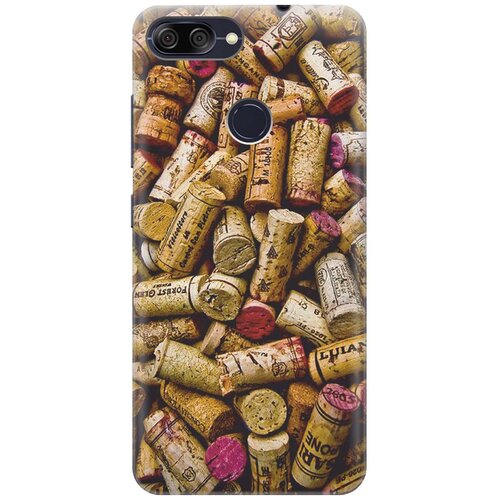 фото Re:pa накладка transparent для asus zenfone max plus (m1) zb570tl с принтом "россыпь винных пробок"