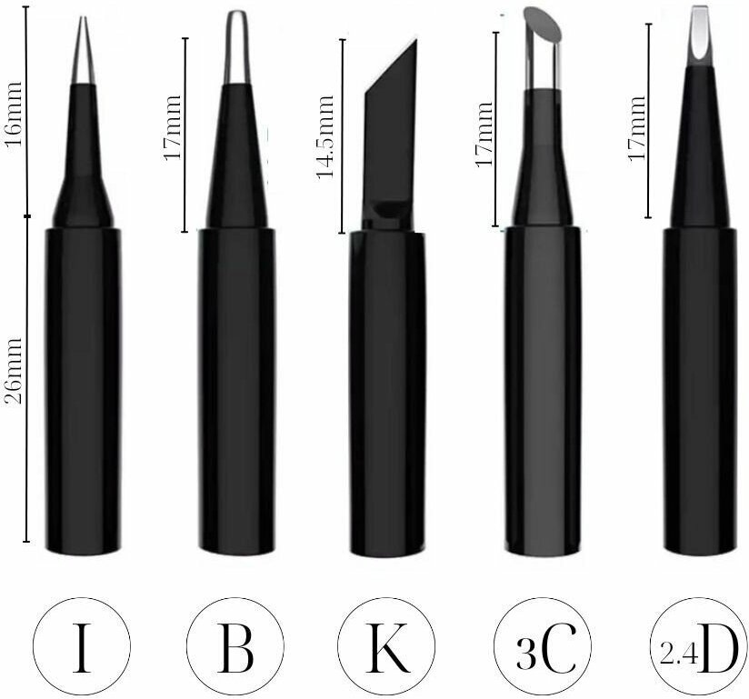фото Набор медных жал для паяльника серии 900М-T, 12шт
