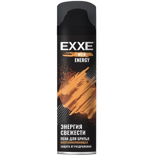 пена для бритья exxe 200 мл восстанавливающая energy Пена для бритья EXXE Energy Энергия свежести, восстанавливающая, 200 мл