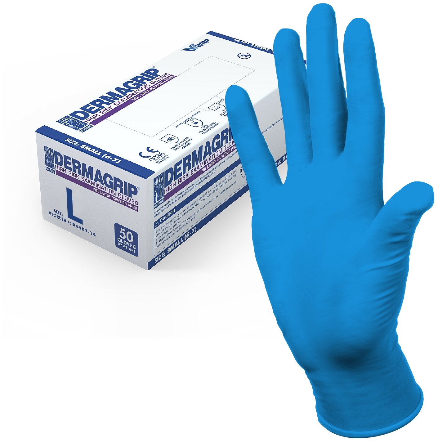 Перчатки смотровые WRP Dermagrip High Risk