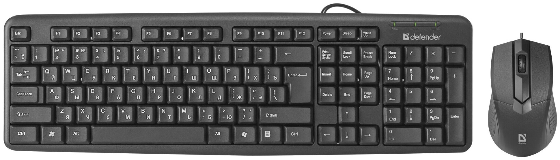 Комплект клавиатура и мышь DEFENDER Dakota C-270 Black (45270)