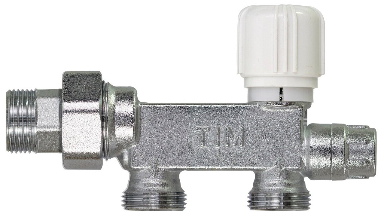 Узел нижнего подключения, терморегулирующий, для однотрубной системы 1/2" 10мм TIM арт. ME1420-2