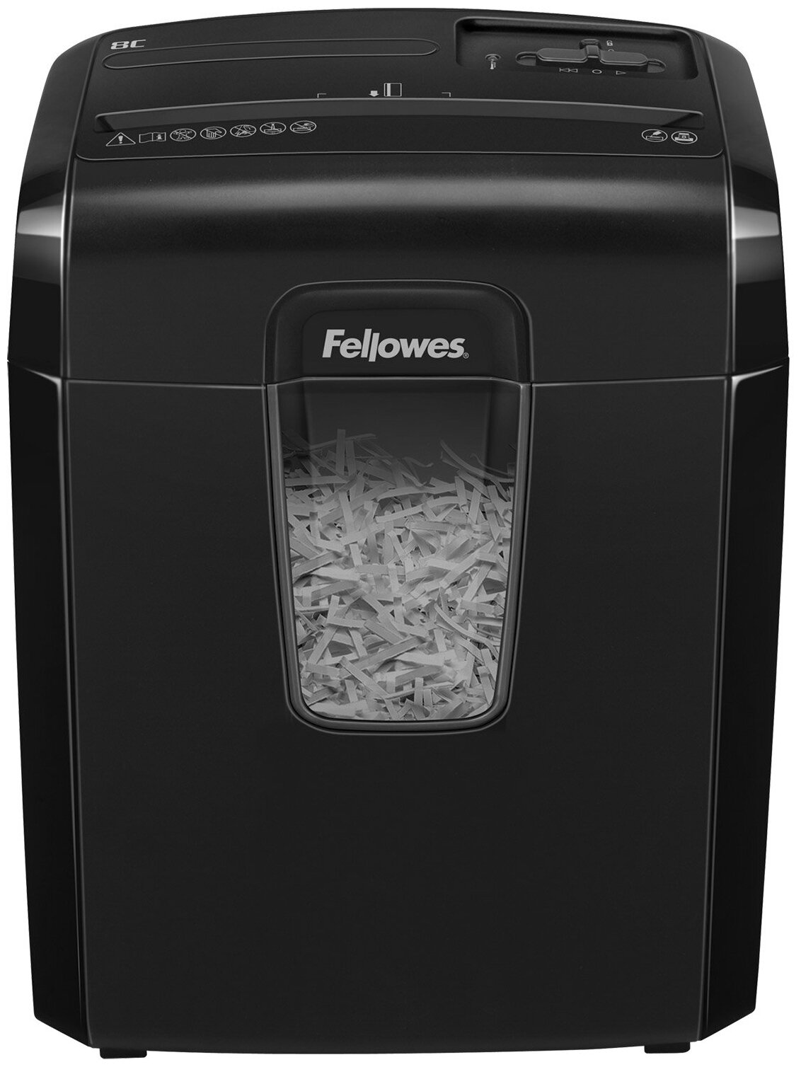 Шредер Fellowes® Powershred® 8C, DIN P-4, 4х35мм, 8лст, 14лтр, уничт: скобы, скр, пл. карты Fellowes Powershred 8C