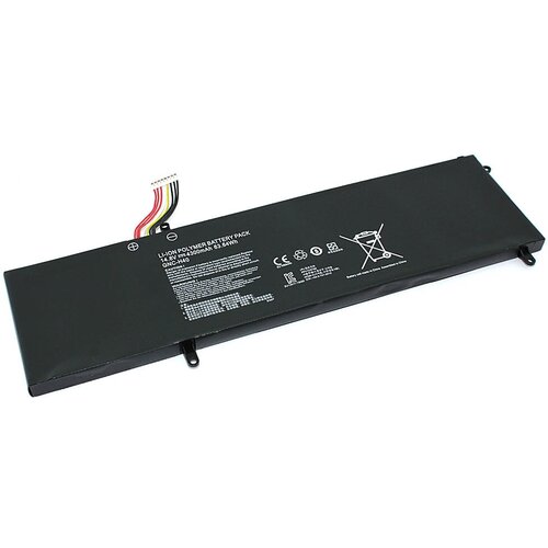 Аккумуляторная батарея для ноутбука Gigabyte P34V2 (GNC-H40) 14.8V 4300mAh/63.64Wh