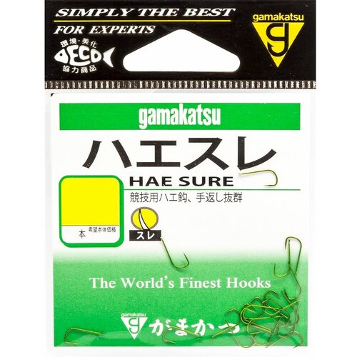 Крючки одинарные Gamakatsu HAE SURE BN #3 (21 шт) / Ловля на фидер / Японские крючки