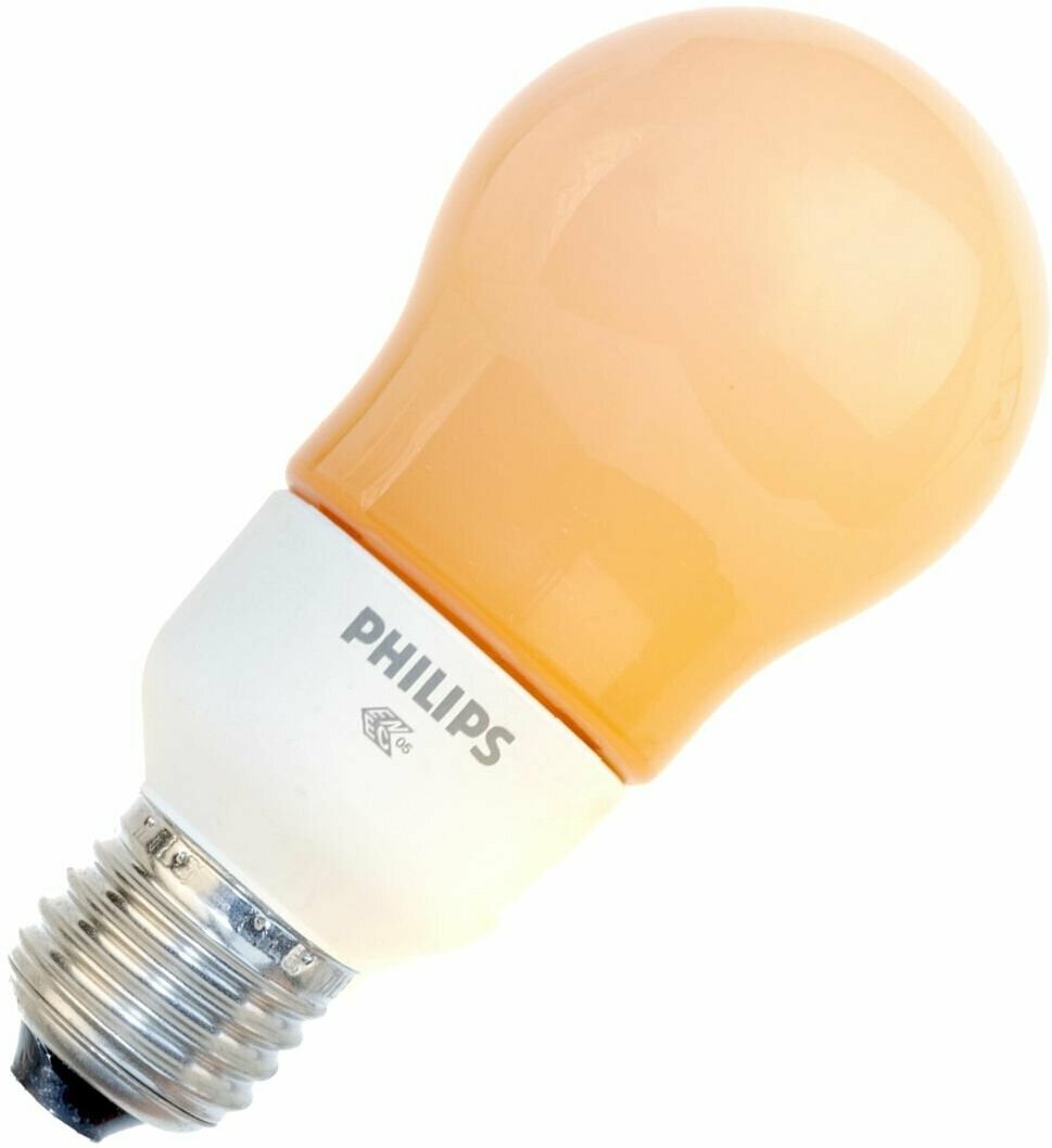 фото Лампочка Philips Terracotta A65 12w 827 E27 цветная, энергосберегающая, персиковый свет