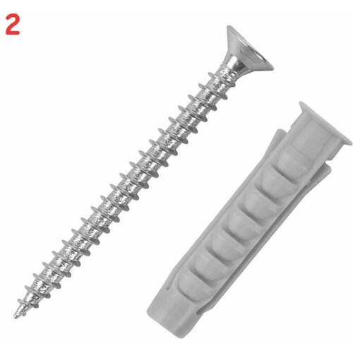 Дюбель для полнотелых материалов SX с шурупом 8x40 мм нейлон/оцинкованная сталь 10 шт (2 шт.)