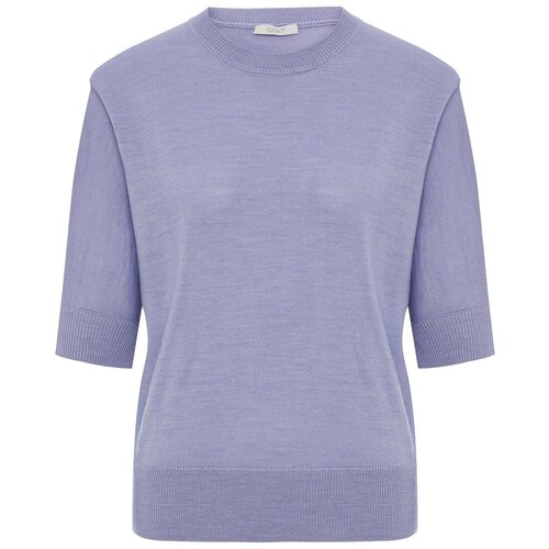 Пуловер look7, длинный рукав, размер s/m, голубой