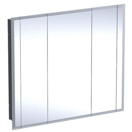 Зеркало-шкаф Geberit ONE 500.496.00.1 1150х1000х160 с подсветкой, 3 зеркальные дверцы, мат. алюминий