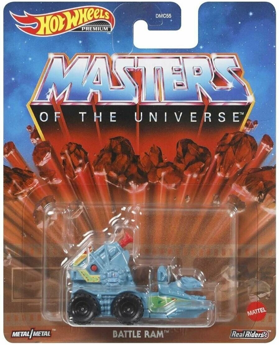 Машинка Hot Wheels PREMIUM Тематическая премиальная MASTERS OF THE UNIVERSE BATTLE RAM DMC55/GRL65