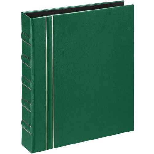 Альбом для монет OfficeSpace "Люкс" формат Optima, 230*270, на кольцах, зеленый матовый, 10л, иск. кожа