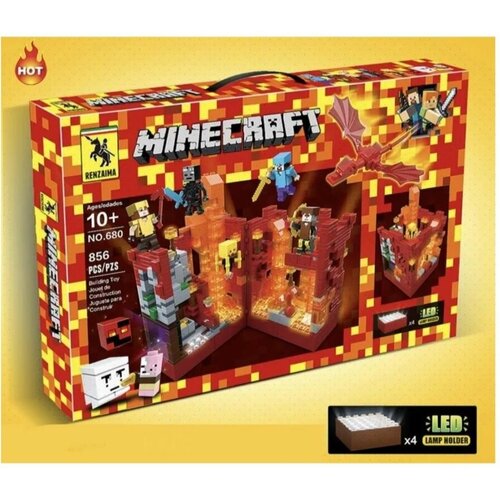 Конструктор Майнкрафт с LED подсветкой конструктор minecraft my world lb608 серая крепость 488 дет конструктор майнкрафт с led подсветкой