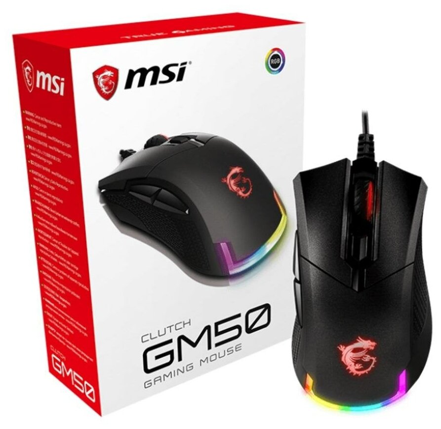 Мышь MSI Clutch GM50 черный (s12-0401770-pa3)