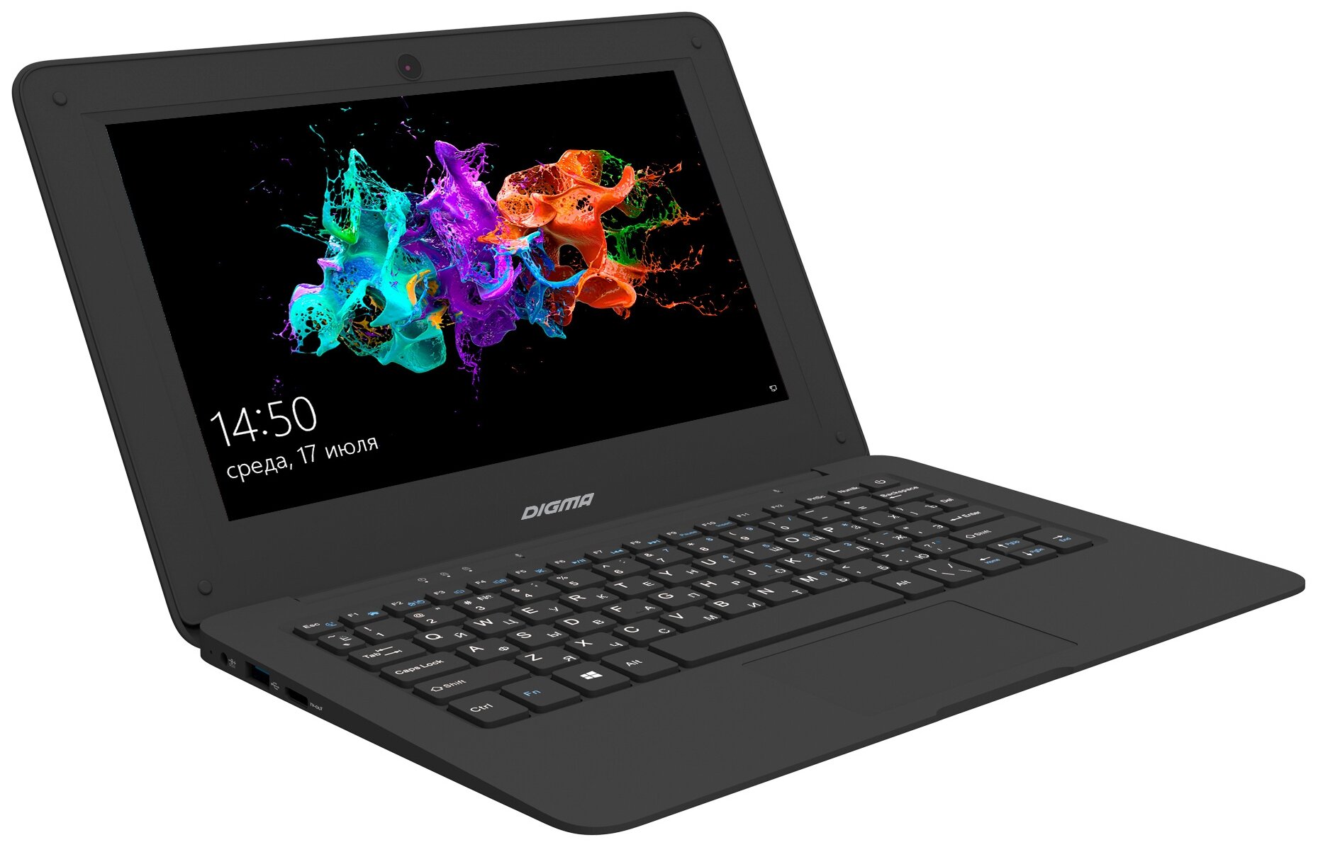 101 Ноутбук DIGMA EVE 10A201 1920x1200 Intel Atom x5 Z8350 144 ГГц RAM 2 ГБ DDR3 SSD 64 ГБ Intel HD Graphics 400 Windows 10 Home ES1053EW черный