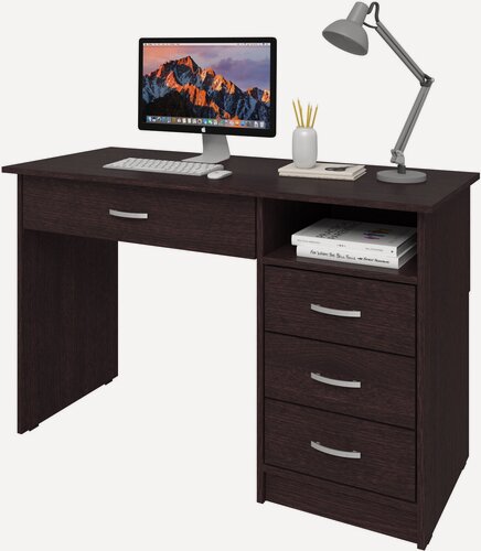 Изображение товара Стол письменный Хит-4, Ширина 120 см, Глубина 50 см, Высота 75 см, цвет: Венге