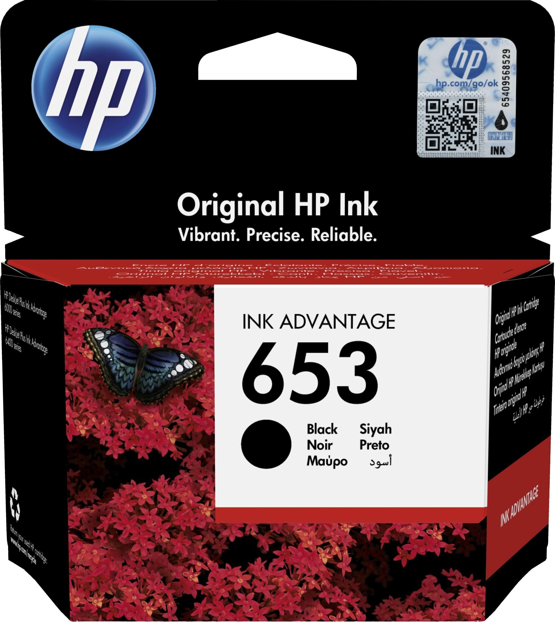 Картридж струйный HP 653 3YM75AE черный