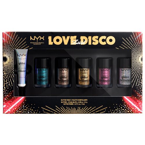 NYX professional makeup Набор глиттеров для лица и тела Love lust disco glitter vault