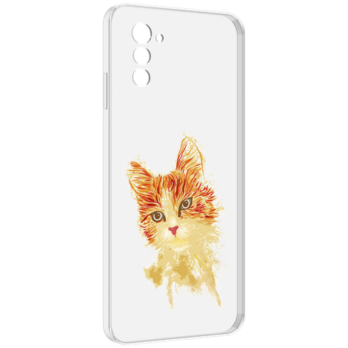 Чехол MyPads рыжий кот для UleFone Note 12 / Note 12P задняя-панель-накладка-бампер