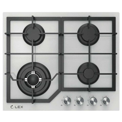 Встраиваемая газовая варочная панель Lex GVG 640-1 WH 1565500₽