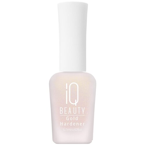 Iq beauty, gold hardener, Укрепитель ногтей с золотой пылью, 12,5 мл