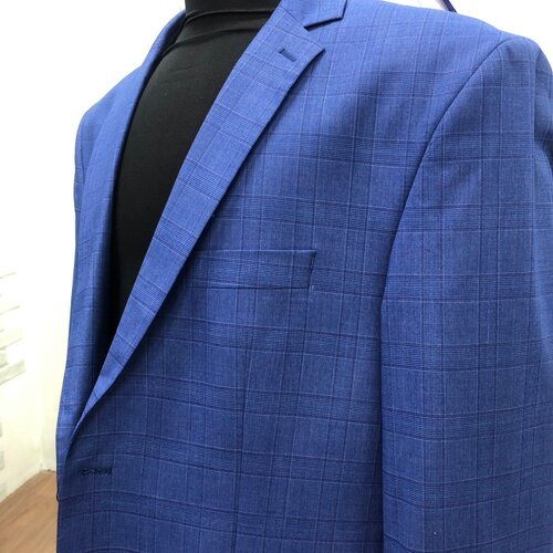 Пиджак Daniel Diaz, силуэт полуприлегающий, однобортный, размер 188-120, синий