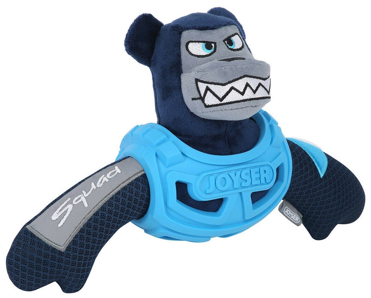 Squad Медведь J-Bear в броне с пищалкой M/L голубой, 32см Joyser - фото №1