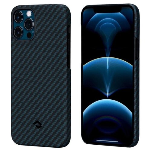 фото Чехол pitaka magez (ki1208p) для iphone 12 pro (black/blue)