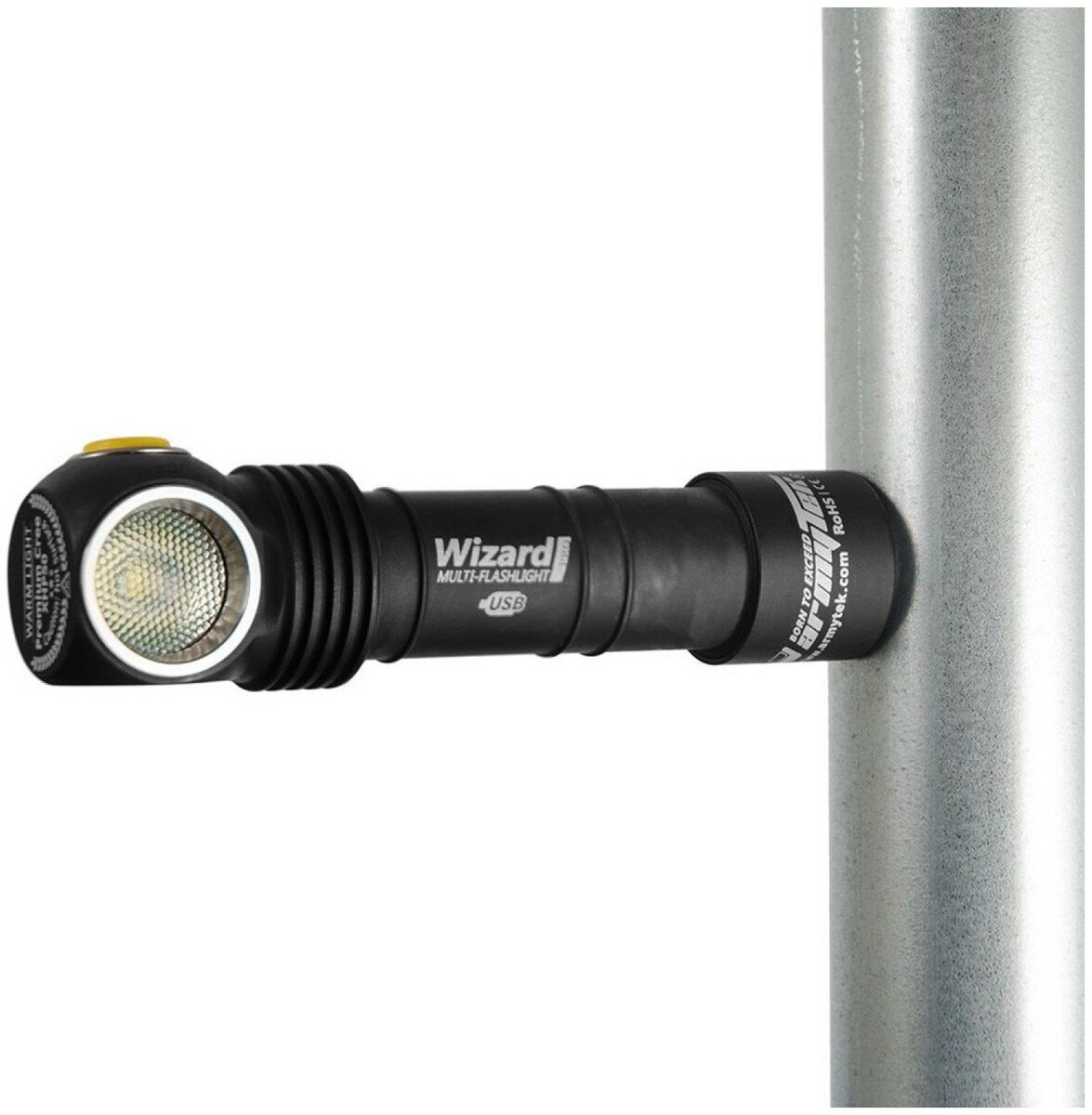 Универсальный фонарь ARMYTEK Wizard C2 Pro Nichia Magnet USB, черный / желтый [f06801w] - фото №20