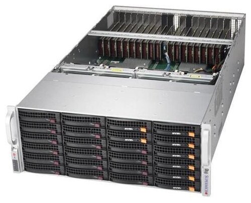 Сервер Supermicro SuperServer 6049GP-TRT без процессора/без ОЗУ/без накопителей/количество отсеков 3.5" hot swap: 24/4 x 2000 Вт/LAN 10 Гбит/c