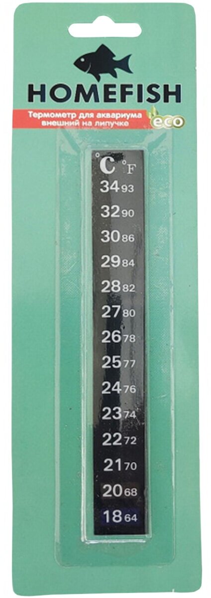 Термометр для аквариума внешний на липучке Homefish (1 шт)